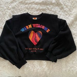 Farm Rio Cropped Sweatshirt